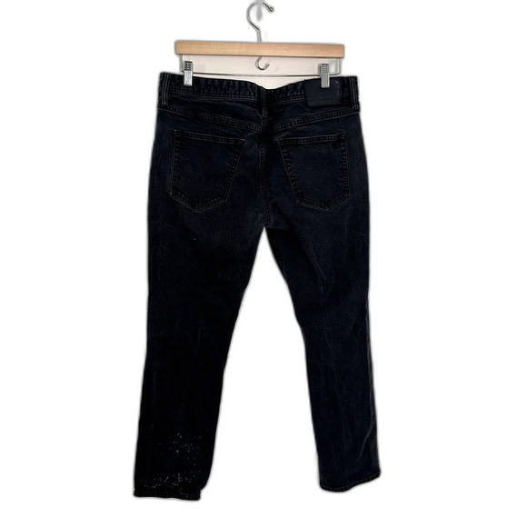 William Rast Dean Slim Straight Men's Black Jeans 34x30 Distressed Denim *stain - Picture 2 of 8